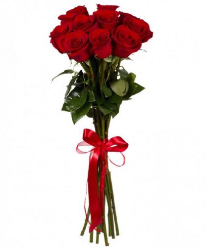 Букет из 9 красных розы купить с доставкой по Мурманску